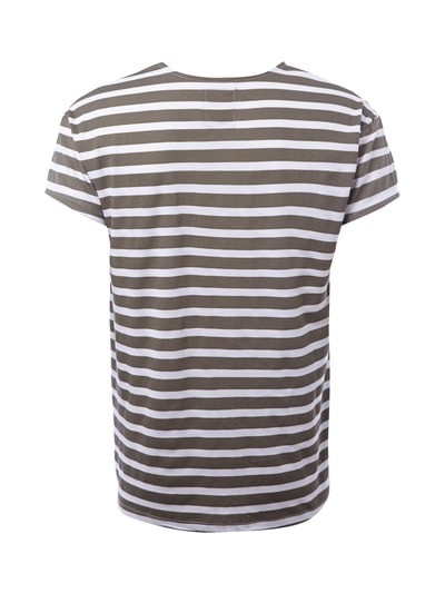 REVIEW Boxy Fit T-Shirt mit Streifen-Dessin Khaki 3