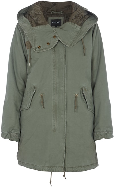 Obey Parka mit Kapuze Khaki 6