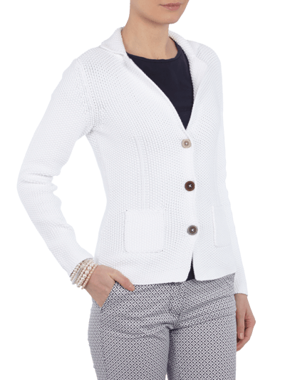 Gc Fontana Strick-Blazer mit grobem Maschenbild (weiss) online kaufen
