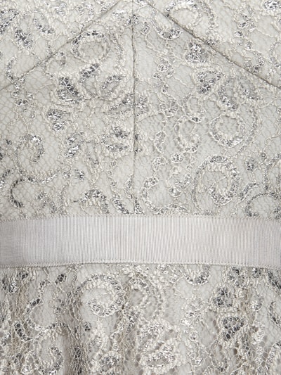 Adrianna Papell Cocktailkleid aus glitzernder Spitze Sand 3