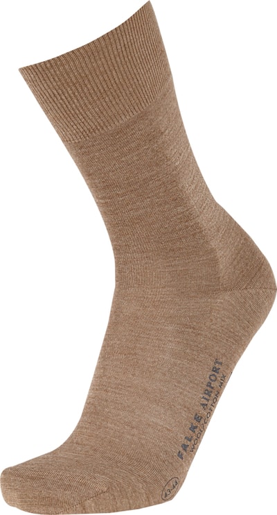 Falke Sokken van scheerwolmix, model 'Airport Sock' Beige - 4