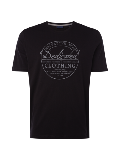 Christian Berg Men T-Shirt mit Label-Print  Black 1
