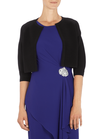 BOSS Bolero mit feiner Streifenstruktur Black 4