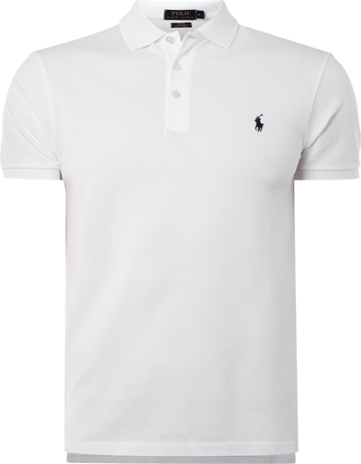 Polo Ralph Lauren Slim Fit Poloshirt mit Logo-Stickerei Weiss 4