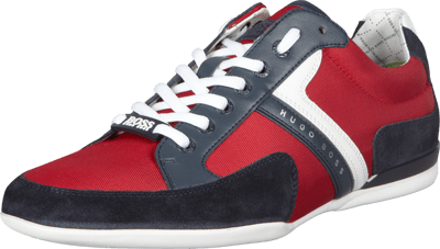 BOSS Sneakers mit Lederbesatz Rot 5