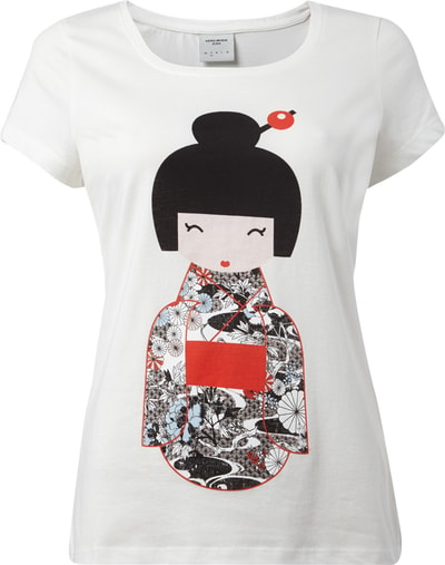 Vero Moda Shirt japanischem Print (offwhite) online kaufen
