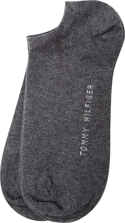 Tommy Hilfiger Sneakersocken mit Label-Schriftzug im 2er-Pack Mittelgrau Melange 3