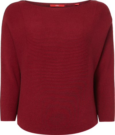 s.Oliver RED LABEL Strickpullover mit Dreiviertel-Ärmeln Kirsche 4