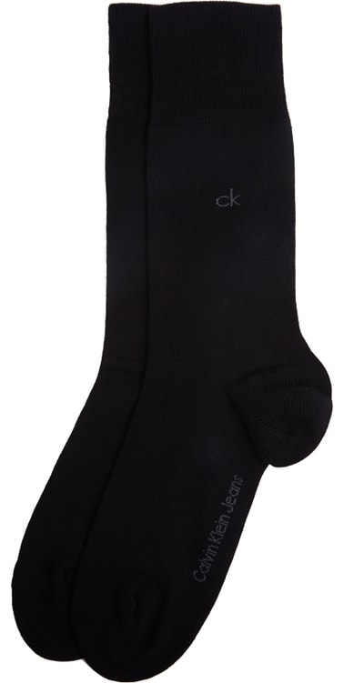 CK Calvin Klein Socken mit Logo-Stickerei im 2er-Pack Black 5