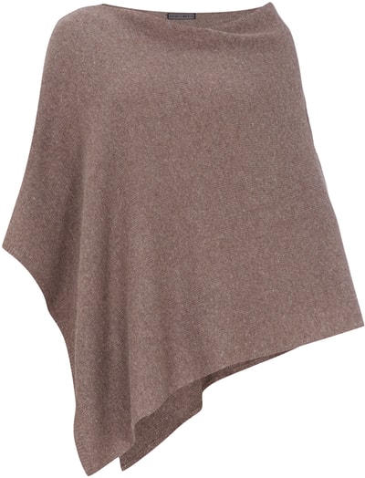 Set Poncho mit asymmetrischem Schnitt Taupe 7