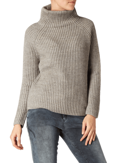 Drykorn Pullover aus Rippenstrick mit Rollkragen  Taupe 4