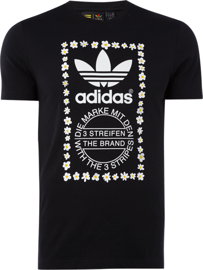 adidas Originals T-Shirt mit Label-Print und Logo Black 3