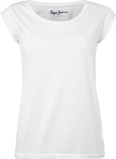 Pepe Jeans T-Shirt aus Baumwolle mit Logo-Stickerei Weiss 5