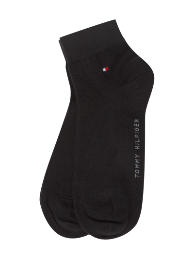 Tommy Hilfiger Sneakersocken mit Label-Detail im 2er-Pack Modell '2ER QUARTER' Black 1