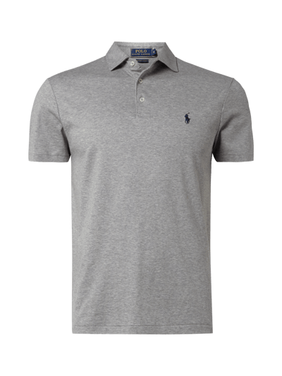 Polo Ralph Lauren Slim Fit Poloshirt aus Pima-Baumwolle Silber 1