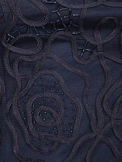 Niente Cocktailkleid mit Zierborten und Zierperlen Marine 3