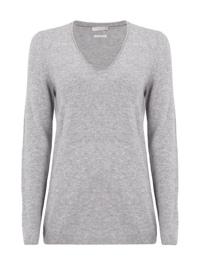 Jake*s Casual Pullover aus reinem Kaschmir Silber Melange 1