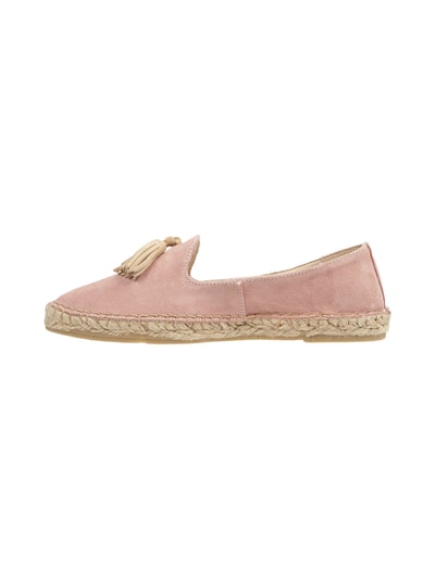 Espadrij Loafer aus echtem Veloursleder Rose 3