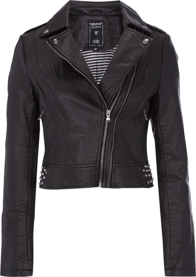 Guess Biker-Jacke in Leder-Optik mit Nietenbesatz Black 6