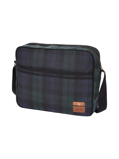 Fred Perry Messenger Bag mit Tartanmuster Gruen 2