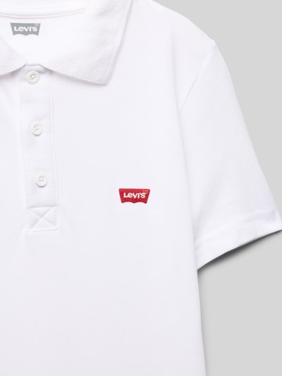 Levi’s® Kids Poloshirt mit Label-Stitching Modell 'BATWING' Weiss 2