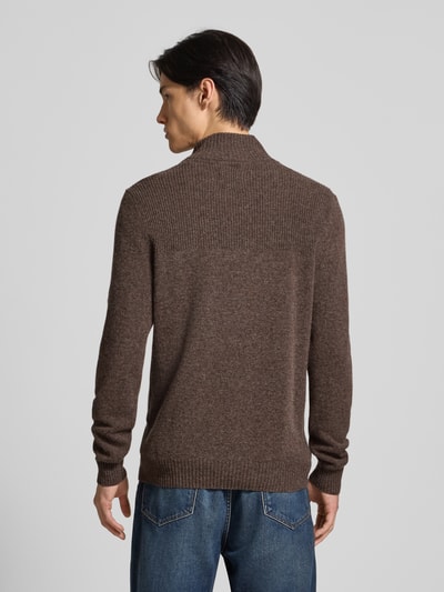 MCNEAL Strickpullover aus Lammwolle Schoko Melange 5