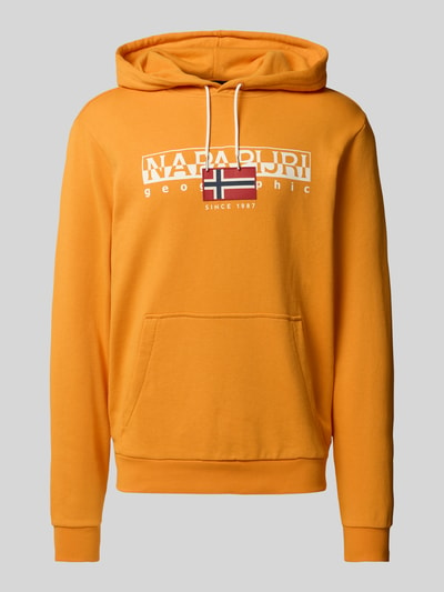 Napapijri Hoodie mit Label-Print Modell 'AYLMER' Orange 2