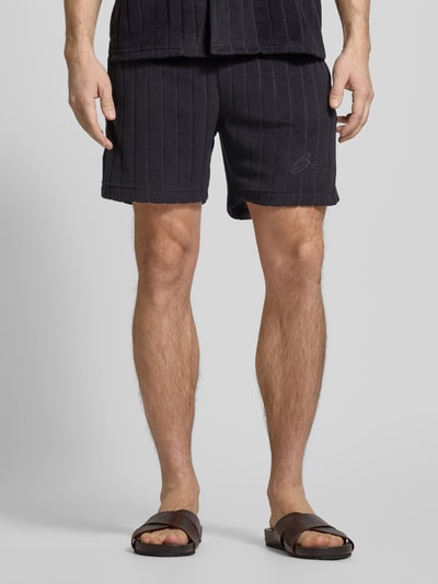 BOSS Shorts mit Label-Stitching Modell 'JAMES' Black 4