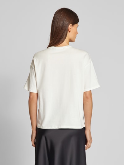 Vero Moda Regular Fit T-Shirt aus reiner Baumwolle mit eingefassten Ziersteinen Modell 'YDA' Weiss 5