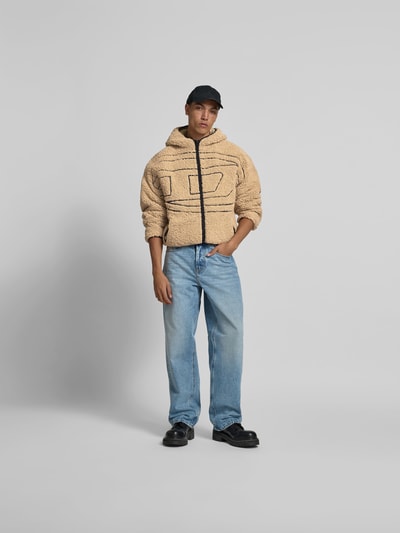 Diesel Strickjacke mit Kapuze Beige 1