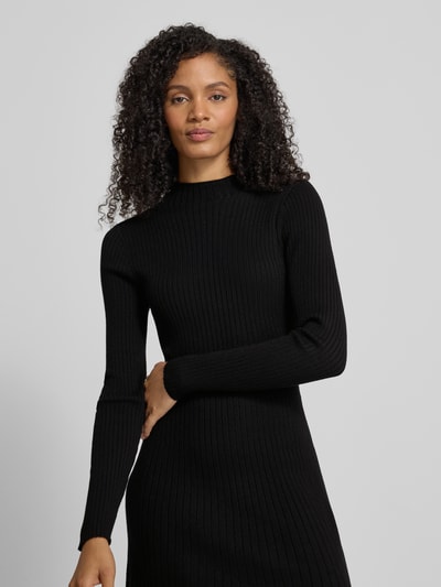 Vero Moda Sukienka lekko rozkloszowana z dzianiny z mieszanki wiskozy model ‘NANCY’ Czarny 3