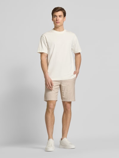 Marc O'Polo Slim Fit Shorts aus Baumwoll-Mix Modell 'SALO' Beige 1