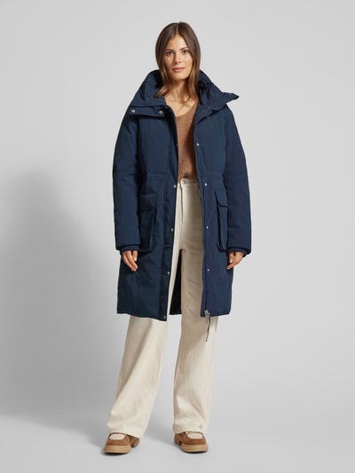 IQ Studio Parka met capuchon van echt donsmateriaal, model 'ENNEA' Marineblauw - 1