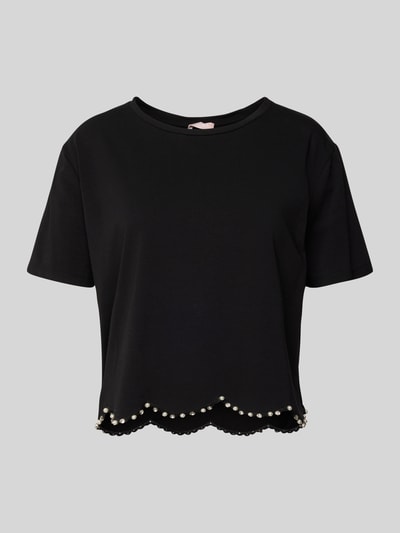 Liu Jo White T-shirt met siersteentjes Zwart - 2