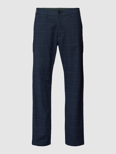 Christian Berg Men Stoffen broek met ruitmotief Marineblauw - 2