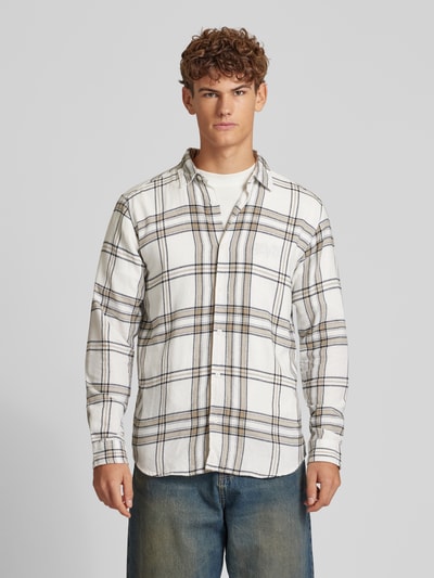 Jack & Jones Regular Fit Freizeithemd mit Kentkragen Modell 'JOSHUA' Offwhite 4