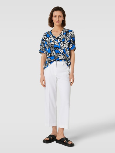 Marc Cain Blouse met all-over motief Koningsblauw - 1