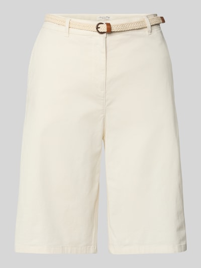 Christian Berg Woman Bermudas mit Gürtel und französischen Eingrifftaschen Offwhite 2