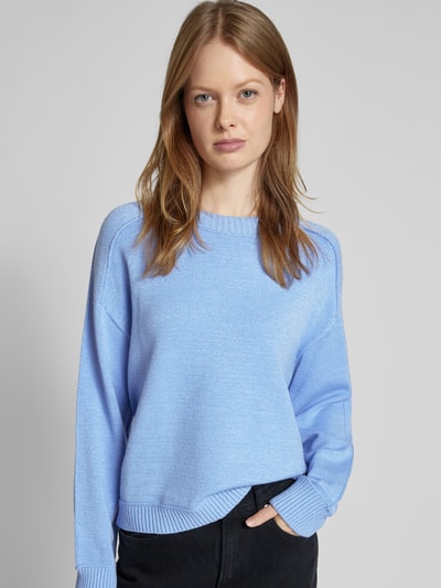 Milano Italy Oversized Strickpullover mit Viskose-Anteil Blau 3