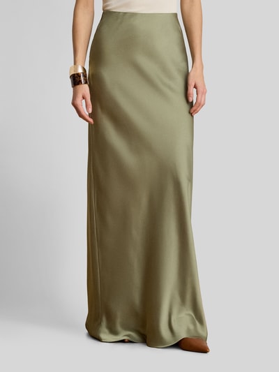 Lauren Ralph Lauren Vloeiende maxirok met elastische band Kaki - 4