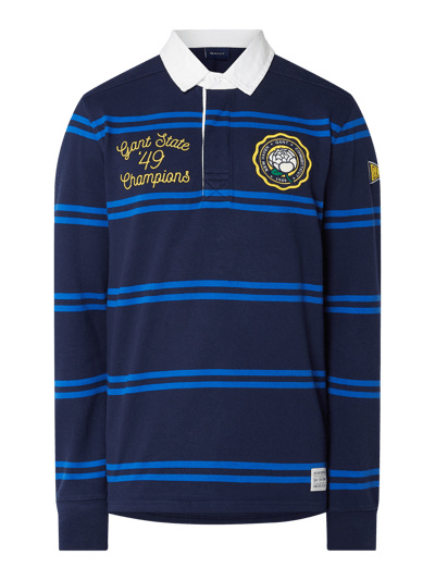 Gant Rugbyshirt met logobadges Marineblauw - 2