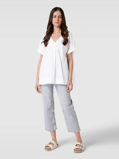 (The Mercer) N.Y. Bluse mit V-Ausschnitt Weiss 1