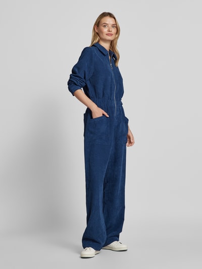 LOLLYS LAUNDRY Jumpsuit met kentkraag, model 'Aberdeen' Bleu - 1