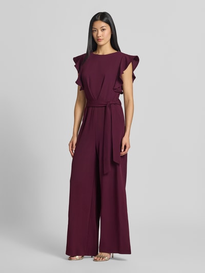 Apricot Jumpsuit mit Bindegürtel Bordeaux 1