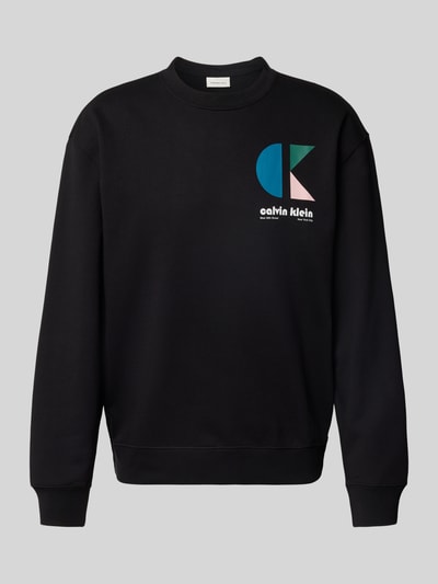 Calvin Klein Jeans Sweatshirt mit Label-Print Black 2