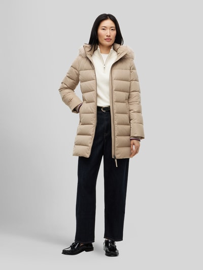 Tommy Hilfiger Steppmantel mit Teddyfell-Kapuze Modell 'TYRA' Sand 4