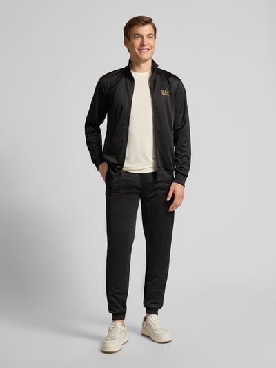 EA7 Emporio Armani Trainingsanzug mit Label-Print Black 1
