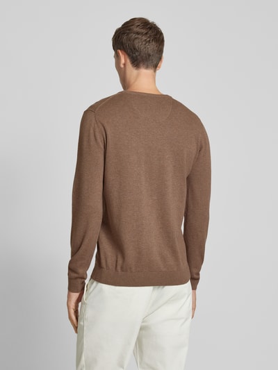 s.Oliver RED LABEL Gebreide pullover met ribboorden Hazelnoot - 5