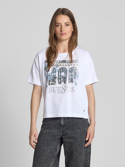 monari T-Shirt mit Motiv-Print Offwhite 4