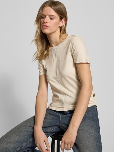 G-Star Raw T-Shirt mit Label-Stitching Beige 3